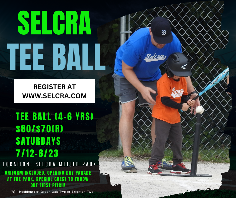 SELCRA Tee Ball registration for young children.