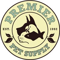 Premier Pet Supply logo with dog and cat silhouette.